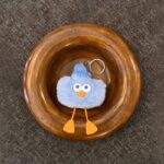 A1007 - Bereli Ördek Mavi Peluş Ponpon Anahtarlık (11cm)