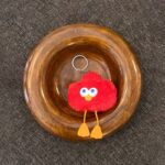 A1012 - Bereli Ördek Kırmızı Peluş Ponpon Anahtarlık (11cm)