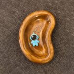 A1022 - Astronot Uzay Temalı Mavi Silikon Anahtarlık (5cm)