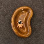 A1024 - Astronot Uzay Temalı Turuncu Silikon Anahtarlık (5cm)