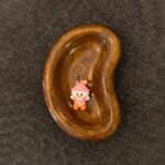 A1028 - Sevimli Ördek Pembe Silikon Anahtarlık (5cm)