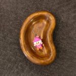 A1029 - Sevimli Ördek Lila Silikon Anahtarlık (5cm)