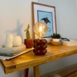 DML1004 - Kestane Rengi Bubble Gövde 4w G95 Rustik Ampul Dekoratif Masa Üstü Lamba (Ampul Dahildir)