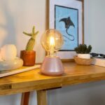 DML1016 - Pembe İnci Konik Gövde 4w G95 Rustik Ampul Dekoratif Masa Üstü Lamba (Ampul Dahildir)