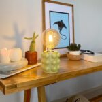 DML1019 - Sarı-Kırmızı Geçişli Bubble Gövde 4w G95 Rustik Ampul Dekoratif Masa Üstü Lamba (Ampul Dahildir)