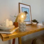 DML1031 - Beton Rengi Bubble Gövde 4w G95 Rustik Ampul Dekoratif Masa Üstü Lamba (Ampul Dahildir)