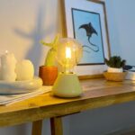 DML1040 - Sarı Konik Gövde 4w G95 Rustik Ampul Dekoratif Masa Üstü Lamba (Ampul Dahildir)