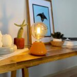 DML1043 - Turuncu Konik Gövde 4w G95 Rustik Ampul Dekoratif Masa Üstü Lamba (Ampul Dahildir)