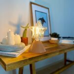 DML1062 - Cappuccino Geniş Konik Gövde 4w Yıldız Rustik Ampul Dekoratif Masa Üstü Lamba (Ampul Dahildir)