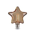DRL1001 - 4W 360lm Sarı Işık Dekoratif Yıldız Rustik Ampul