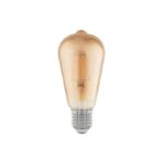 DRL1005 - 8W 560lm Sarı Işık Şeffaf ST64 Dekoratif Rustik Ampul (6,5x14cm)