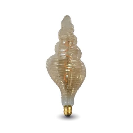 DRL1022 - 4W 320lm Sarı Işık Saydam Kırık Sarı Dekoratif Rustik Ampul (12x32cm)