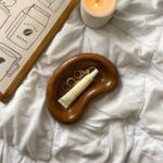 DST1010 - Ahşap Rengi Badem Şeklinde Dekoratif Sunum Tabağı