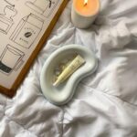 DST1016 - Açık Mavi Badem Şeklinde Dekoratif Sunum Tabağı