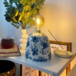 PDML1004 - Geleneksel Çiçek Desenli 4w G95 Rustik Ampul Premium Seri Dekoratif Masa Üstü Lamba (Ampul Dahildir)