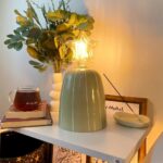 PDML1008 - Modern Çizgi Desenli 4w Yıldız Rustik Ampul Premium Seri Dekoratif Masa Üstü Lamba (Ampul Dahildir)