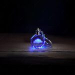 A1048 - Yağmur Bulutu Işıklı Renk Değiştiren Kristal Anahtarlık (3cm)