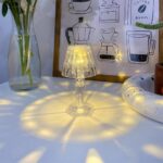 DGL1001 - Kristal Tasarımlı Pilli Şeffaf Mini Abajur Lamba