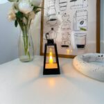 DGL1006 - Kandil Tasarımlı Pilli Mum Siyah Masa Lambası