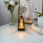 DGL1007 - Kandil Tasarımlı Pilli Mum Vintage Masa Lambası