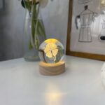 ICK1004 - Dört Yapraklı Yonca Işıklı Cam Küre Lamba