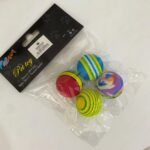 KO1007 - Dörtlü Renkli Sünger Kedi Köpek Oyun Topu Seti