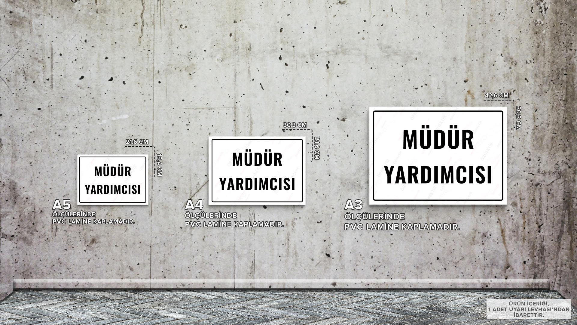 UL1733 - Müdür Yardımcısı İkaz ve Uyarı Levhası