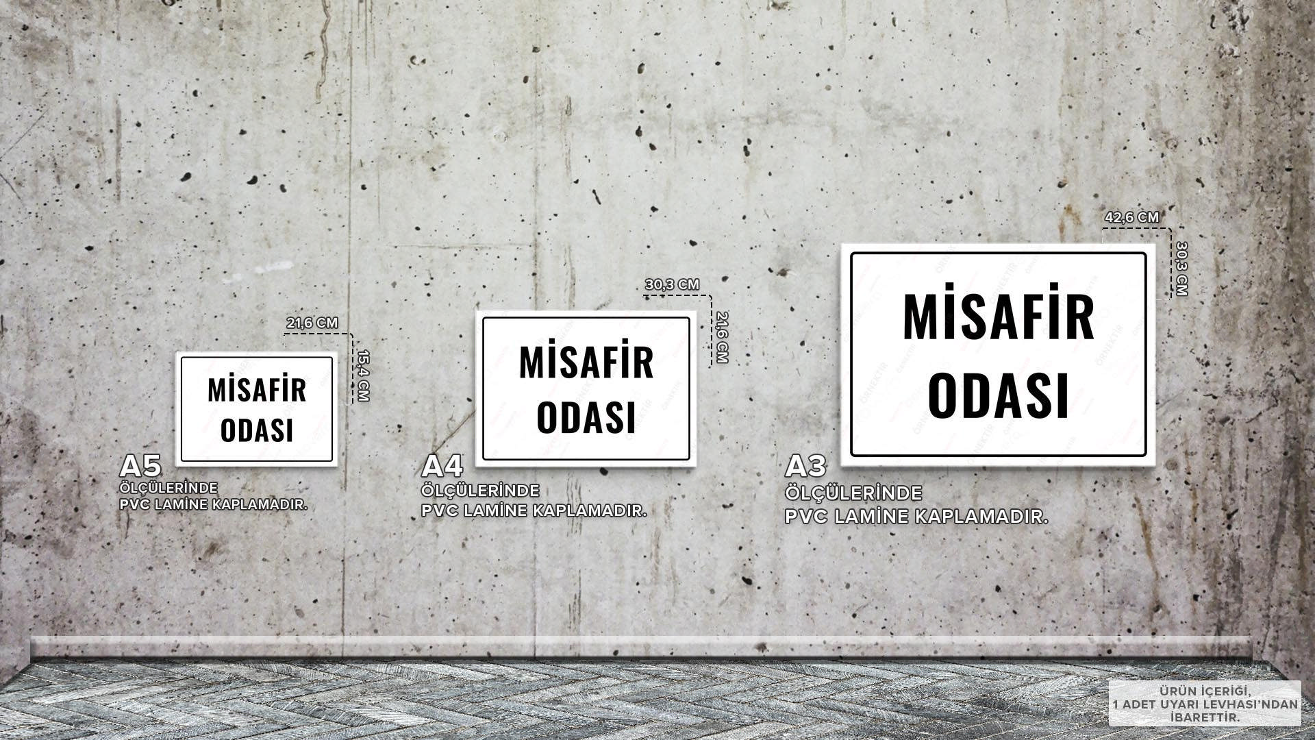 UL1758 - Misafir Odası İkaz ve Uyarı Levhası