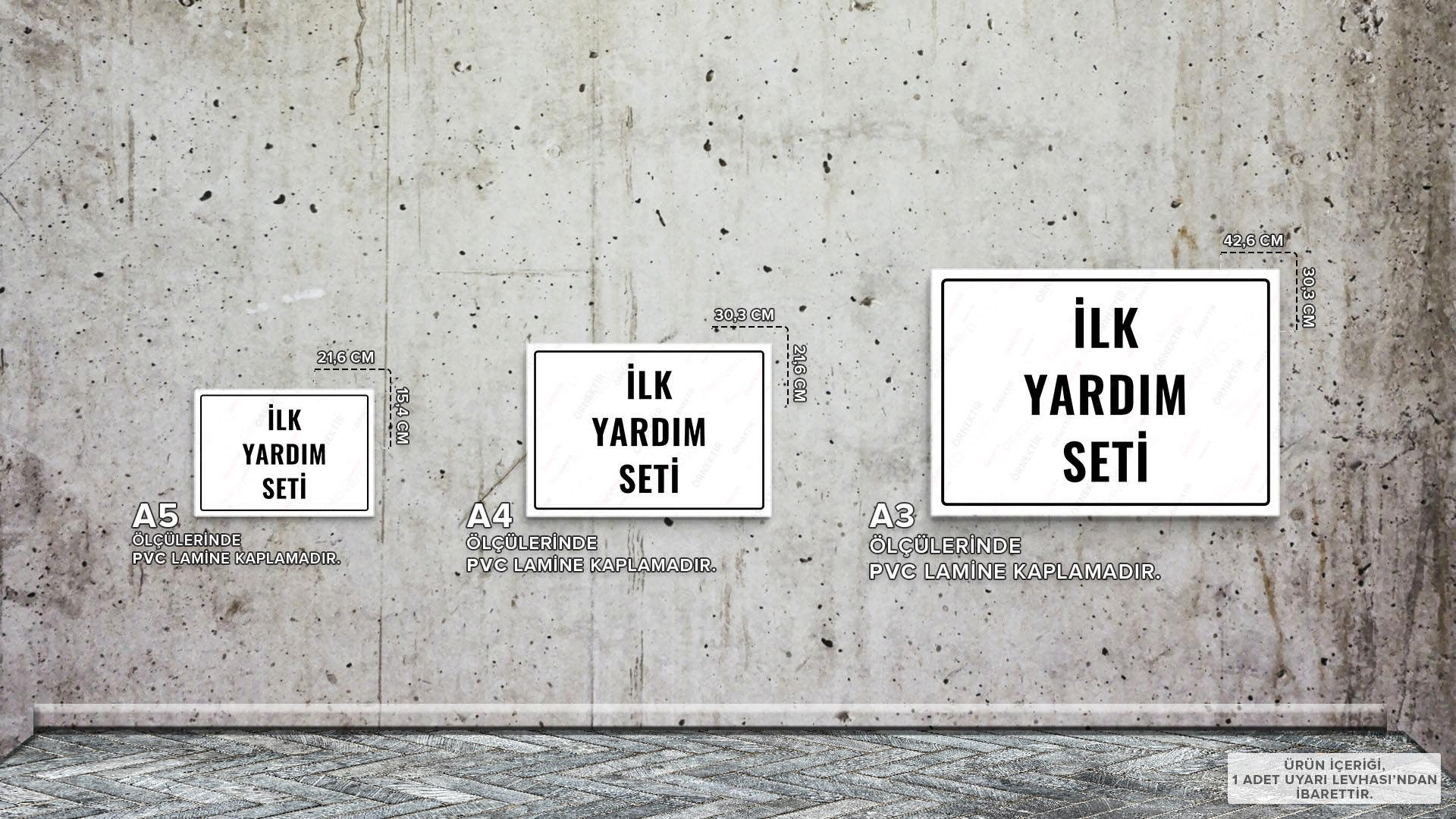 UL1823 - İlk Yardım Seti İkaz ve Uyarı Levhası