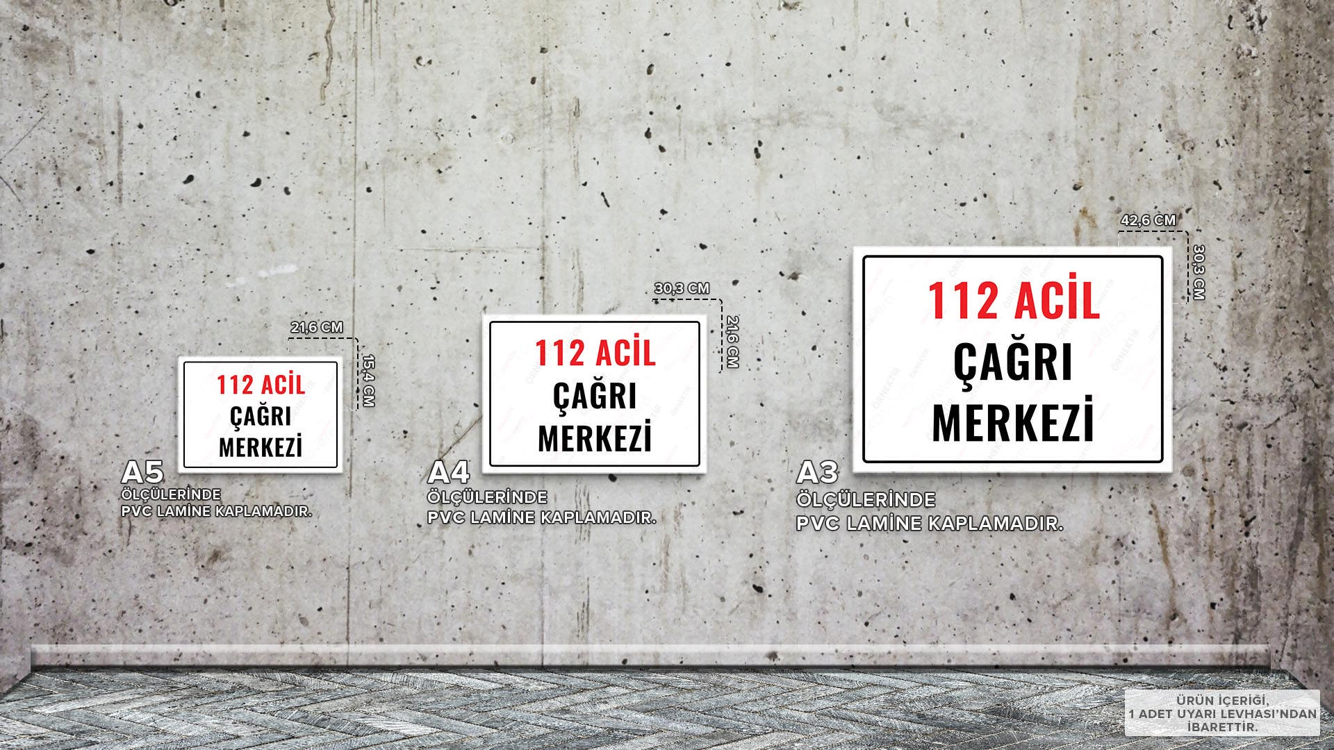 UL1827 - 112 Acil Çağrı Merkezi İkaz ve Uyarı Levhası