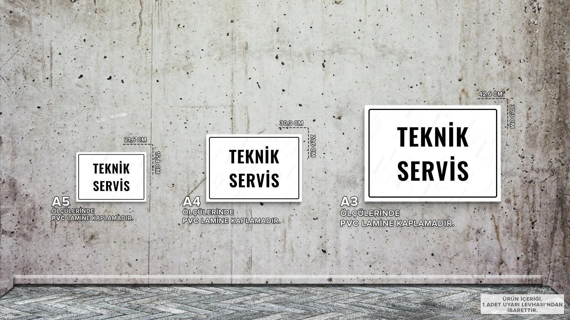 UL1841 - Teknik Servis İkaz ve Uyarı Levhası